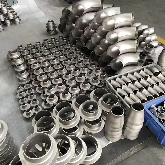 Full-Spec Titanium Fittings Inventory Photo - Titanium Elbow Tee Reducer Assembly