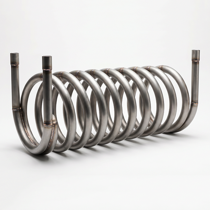 Welded Titanium Coil - Chemical Piping Matched