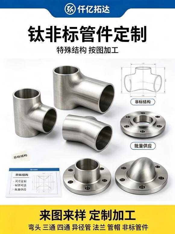 Gr2 Titanium Fittings for Chemical Piping \| ASTM B363 WPT2, ASME B16.9, SCH5S–40S, Pickled, MTC 3.1, Baoji