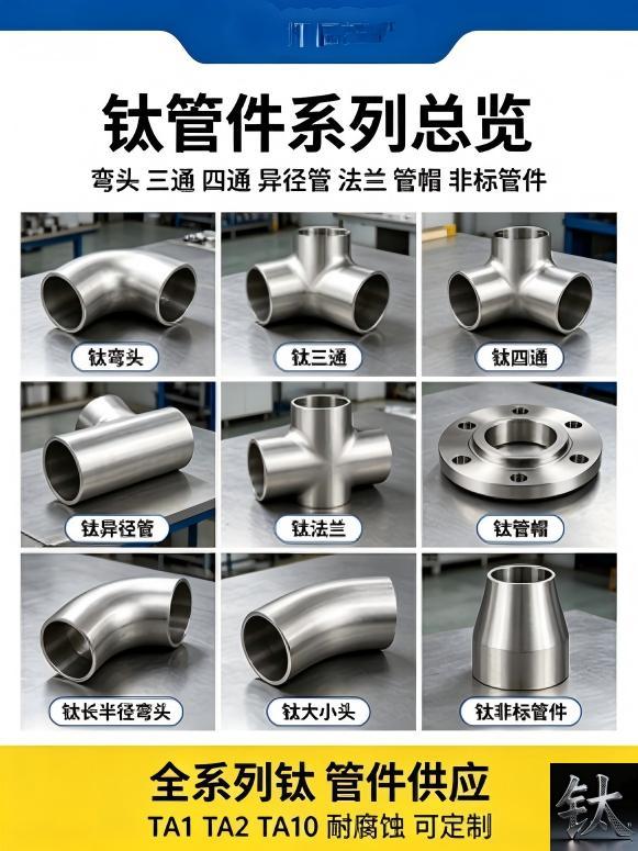 titanium WPT2 elbow tag heat MTC 3.1 three-way match Baoji / EN 10204 3.1 cert pack titanium butt weld fittings export